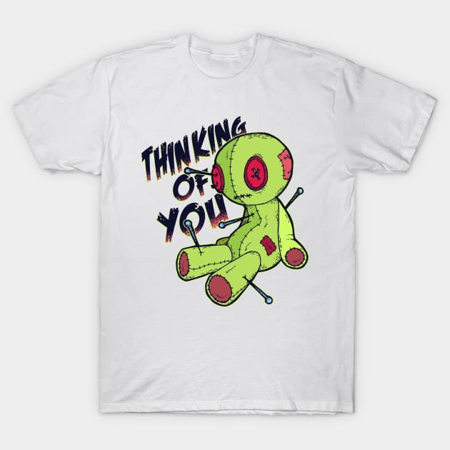 Voodoo Doll Thinking of you T-Shirt by madeinchorley
